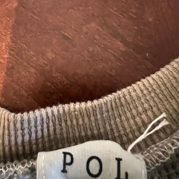 Pol Tie-Dye Sleeveless tank Top taupe gray waffle - Picture 6 of 6